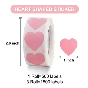 Autocollants en forme de cœur mignons et adorables de 1 pouce, autocollants en forme de cœur pour la Saint-Valentin, pour enveloppes, bouteilles, emballages - Product Image 5