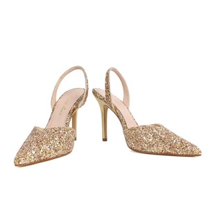 Custom High Heel Women <strong>Pumps</strong> <strong>Glitter</strong> Fabric Bling Bling Wedding Shoes Summer &amp; Autumn Customized <strong>Glitter</strong> <strong>Pumps</strong> by Manufacturer - Product Image 5