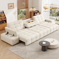 Canapé-lit en tissu Chenille 2026 New Lawrence pour grand appartement, fonction électrique sans mur, télécommande, cadre en bois