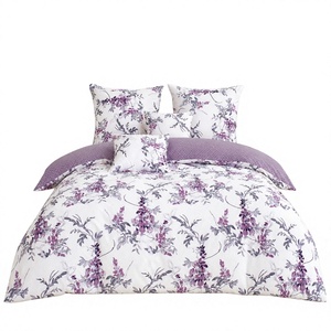 Juego de Ropa de Cama de Lujo con Diseño de Flores de Lavanda, Envío Directo desde la UE, Edredón de Algodón Wisteria 160x200 200x220cm, Almacén en Polonia - Product Image 1