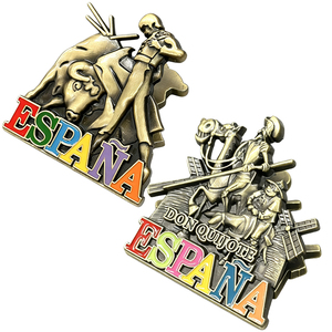 Imán <span class=keywords><strong>de</strong></span> nevera metálico personalizable <span class=keywords><strong>de</strong></span> España, imán con clip <span class=keywords><strong>de</strong></span> recuerdo <span class=keywords><strong>de</strong></span> torero y Don Quijote, imán <span class=keywords><strong>de</strong></span> nevera <span class=keywords><strong>de</strong></span> regalo turístico - Product Image 1