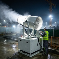 Pulvérisateur agricole à brouillard d'eau de 50 m avec distribution uniforme de la pulvérisation pour l'irrigation des vergers