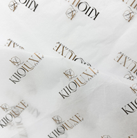 Papier de soie noir de haute qualité, résistant à la graisse, personnalisé avec logo d'entreprise, pour emballage cadeau et emballage de vêtements