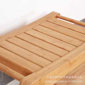 Tabouret de salle de bain en bois massif Starry Sky, siège de douche double couche en bambou Nan pour la maison, pour personnes âgées, femmes enceintes et enfants - Product Image 2