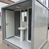 Toilettes mobiles intégrées en acier modernes et personnalisables, de luxe et durables, à vendre pour salle de bain, extérieur, école, chantier, parc