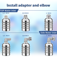 Vanne à flotteur sphérique en acier inoxydable de 1/2 pouce, marque LICHENG, vente directe usine OEM, commande manuelle pour aquarium et réservoir d'eau