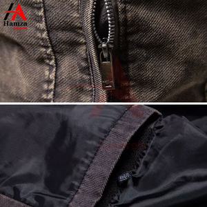 Veste en jean unisexe en coton lavé de haute qualité 340g col rabattu hiver à manches longues personnalisable imperméable - Product Image 5