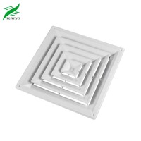 HVAC Ventilation Plafond ABS 4 voies couverture d'aération diffuseur de conduit d'air carré
