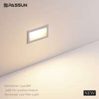 Lumière LED 6W IP65 étanche en aluminium avec diffuseur acrylique, encastrée pour mur extérieur, jardin, marche d'escalier, avec garantie de 5 ans