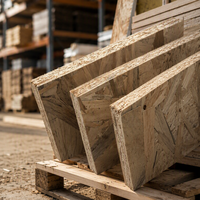 Panneau OSB de 12 mm, panneau de particules orientées, panneau de particules haute résistance pour la construction, mur, toit, sous-plancher