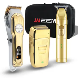 Professional Men's Care Set Hair Clipper Shaver 3 Piece Set Hair Salon Specific Powerful Hair Clipper