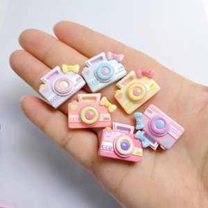 Niedliche Kamera-förmige Flache Harz-Cabochons für DIY-Bastelarbeiten, Scrapbook-Dekoration, Schleim-Zubehör, Schmuckherstellung - Product Image 4