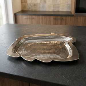 Wabi Sabi tray Organic Shape tray Designer Nordic Hotel Horeca Hotel Room Tray Restaurant Irregular Stoneware Serving <b>Platter</b> - Product Image 2