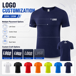 เสื้อยืดโลโก้สั่งทำ 100% โพลีเอสเตอร์ แห้งเร็ว 150 กรัม เสื้อกีฬาออกกำลังกาย แบรนด์ส่วนตัว ชุดยูนิฟอร์มทีมบริษัท ขายส่ง OEM - Product Image 2