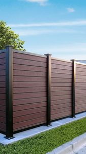 Yulong Nhà Máy Màu Đen Thiết Kế Đơn Giản Hi-Tech Và Thân Thiện Với Môi Acoustic Hàng Rào Với Giá Cả Cạnh Tranh Bán Riêng Tư WPC Bảng Điều Chỉnh - Product Image 5