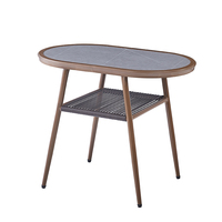 Café café chaises et tables extérieur jardin table basse lot de 2