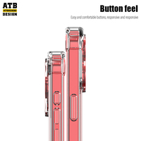 Étuis de téléphone ATB pour iPhone, en TPU super transparent anti-jaunissement, finition miroir, étanches, antichocs, avec cordon tour de cou