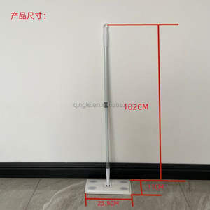 Qingle 2023 pel sekali pakai tidak ditenun, Pel datar mudah Membersihkan debu pel kering dan basah dengan 2 pegangan besi teleskopik - Product Image 2