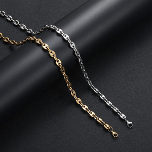 7Mm Pig Nose <b>Chain</b>, Hip Hop Jewelry With <b>Chain</b> Stainless Steel, Coffee Bean Cuban <b>Chain</b> Tanjing Fashion Lijing Necklace - Product Image 2