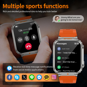 Montre intelligente LIGE BWP60 2 en 1 Briquet électronique Répondre aux appels Montre intelligente pour hommes Lecteur de musique Montre <span class=keywords><strong>d</strong></span>'extérieur IOS Android - Product Image 3