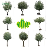 Grand faux olivier en plastique fait à la main personnalisé en fibre de verre à feuilles persistantes grande taille semble oliviers artificiels naturels pour la décoration