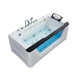 ICEGALAX Baignoires à remous en acrylique autoportantes Baignoire de spa Surface solide Baignoire de massage Jaccuzzi intelligente pour une personne utilisant