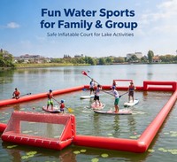 Terrain de jeu aquatique gonflable de qualité commerciale pour paddle board et water polo, flottant, pour lacs et mers