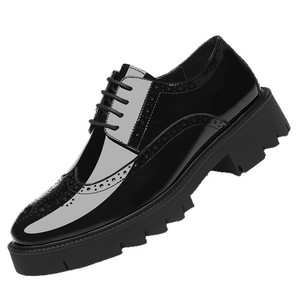 Chaussures en cuir décontractées pour hommes, chaussures en cuir à semelle épaisse augmentant la taille de 8 cm, chaussures habillées formelles pour affaires, chaussures de soirée - Product Image 5