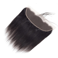 Extensions de cheveux vierges Remy pas chères, lisses et soyeuses, en cheveux humains brésiliens de type Mink, pré-épilées, avec closure et frontal en dentelle