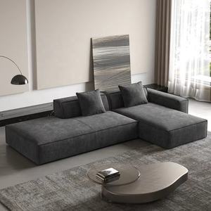 OEM ODM Ensemble de canapés modulables en tissu canapé moderne en velours de bonne qualité canapé d'angle en forme de L meubles de salon pour la maison Club Hotel - Product Image 6