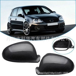 ฝาครอบกระจกมองหลังคาร์บอนไฟเบอร์สำหรับโฟล์คสวาเก้นกอล์ฟ 5 Mk5 ซาจิตาร์ 03-09 ชุดเต็มพิมพ์ลายแบบ Water Transfer - Product Image 1