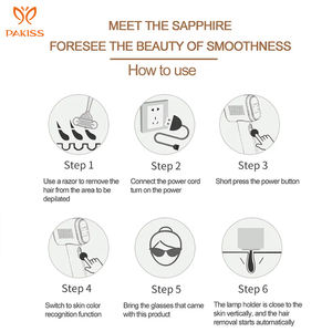 Depiladora IPL LCD Refrigeración por hielo Depilación láser Depilación para cara Axilas Piernas Brazos Bikini Línea - Product Image 5