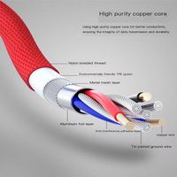 Kabel nilon kepang 90 derajat USB Tipe C, pengisi daya siku bentuk L ganda, kabel nilon 1m, pengisian cepat, 180 derajat, tembaga murni