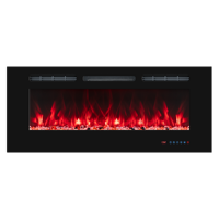 Cheminée électrique encastrable Luxstar 42 pouces avec flammes LED 3D, murale, 750/1500W, zone de chauffage de 400 pieds carrés, réglable, pour usage domestique