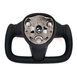 พวงมาลัยคาร์บอนไฟเบอร์รูปตัวยูสำหรับรถเทสล่า รุ่น 3 และรุ่น Y สไตล์รถแข่ง - Product Image 3