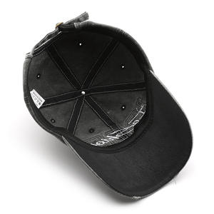 Moda Hip Hop eğilim beyzbol şapkası s özel nakış logosu yıkanmış <span class=keywords><strong>Vintage</strong></span> sıkıntılı kap 6 Panel beyzbol şapkası - Product Image 4