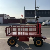 Chariot de transport électrique à quatre roues, plateforme de magasinage en acier inoxydable OEM