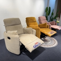 Fauteuil inclinable en tissu velours côtelé, multicolores, confortable, fauteuil relaxant individuel pour appartement, salon