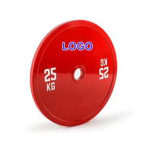 แผ่นเหล็กยกน้ำหนักสำหรับแข่งขัน ผลิตจากเหล็กหล่อ ปรับแต่งได้ ขายส่งจากโรงงาน รับทำโลโก้ตามสั่ง - Product Image 1