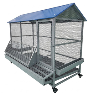 <span class=keywords><strong>Poulailler</strong></span> extérieur robuste pour poules pondeuses en acier galvanisé avec plateau en plastique écologique et <span class=keywords><strong>fermeture</strong></span> à bouton pour petits animaux, utilisable toutes saisons - Product Image 4