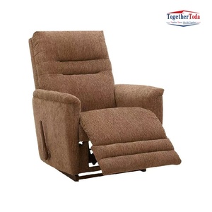 Sillón Reclinable de Tela, Acolchado y Tapizado, con Reposapiés Ajustable para Relajarse en la Sala de Estar - Product Image 1