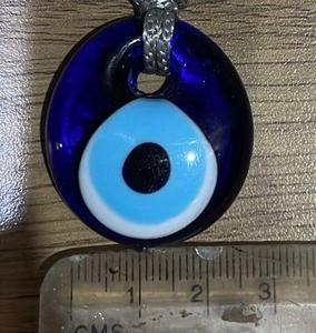 Excelente calidad hecho a mano mal de ojo de plata Cotted Glass Beads Use Fort Making Bracelets Jewelry disponible a precio mayorista - Product Image 1