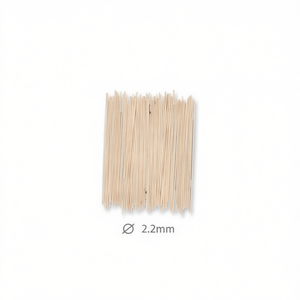 Bastoncini di legno ILAN 148mm diametro 2,2mm confezione da 80 pezzi per artigianato e fai da te - Product Image 2