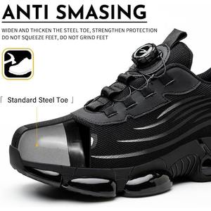 Zapatos de Seguridad para Hombre, Adecuados para Trabajos de Construcción, Zapatos Deportivos de Ocio, Antipinchazos y Antiaplastamiento, con Puntera de Acero - Product Image 4