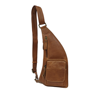 High Quality Genuine Leather <b>Triangle</b> Crossbody Bag Anti-Theft Waterproof Zipper Closure Modern Functional Design Available Bulk - Product Image 3