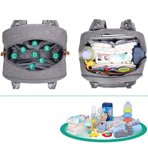 Sac à dos pour bébé personnalisé, imperméable, isolé, grand format, pliable, avec port USB et doublure en polyester - Product Image 4
