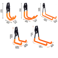 Crochets de rangement robustes pour garage, en métal, pour outils électriques lourds, échelles et articles volumineux