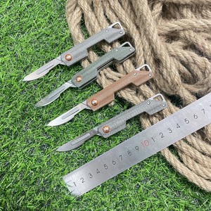 Gt001r अलग ब्लेड स्केलपेल चाकू लिनन हैंडल फोल्डिंग चाकू शिविर मिनी पोर्टेबल कुंजी एडीसी जेब चाकू - Product Image 5