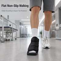 Chaussure post-opératoire à bout carré OEM ODM JW804 avec housse amovible et semelle rigide compensée pour la récupération des blessures à l'orteil et du hallux valgus