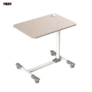 Escritorio neumático de una sola columna con resorte de gas con ruedas, escritorio de pie para ordenador portátil, mesa móvil ajustable en altura para ordenador portátil - Product Image 4